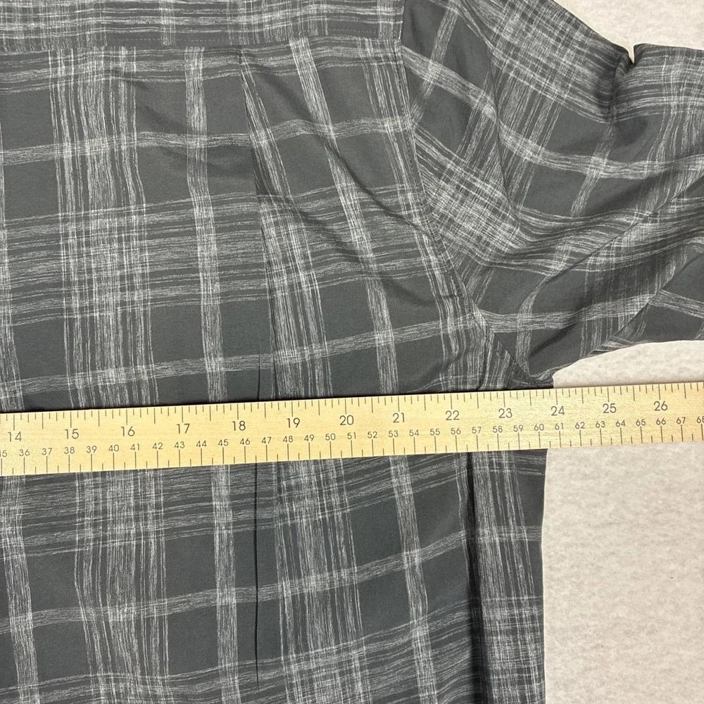 Merrell Mens Hiking Shirt M Plaid Button Down Lightweight‎ Optiwick UPF 30+